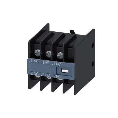Siemens 3RH2911-4HA22 auxiliary switch, on the front, 2 NO + 2 NC, .1/.2, .1/.2, .3/.4, .3/.4, current path:..