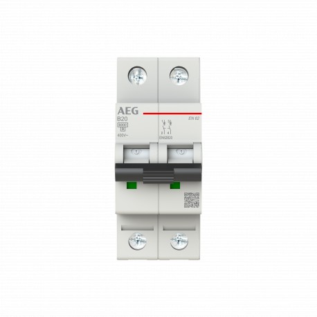 Aeg 2CDS252088R0205 Miniature Circuit Breaker 2P B 20 A