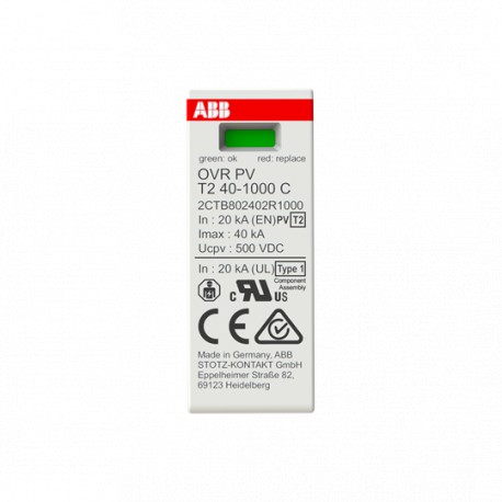 ABB 2CTB802402R1000 2CTB802402R1000 ABB OVR PV T2 40-1000 C Cartridge