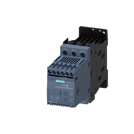 SIEMENS 3RW3014-1BB04 3RW3014-1BB04 SIEMENS SIRIUS soft starter S00 6.5 A, 3 kW/400 V, 40 °C 200-480 V AC, 24 V AC/DC Screw termin..