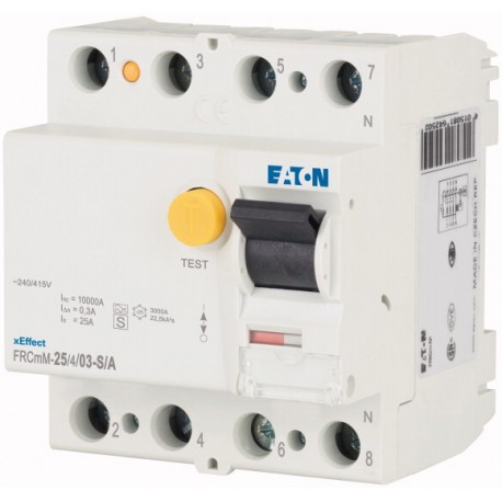 Eaton-moeller FRCMM-25/4/03-S/A-GV Y7-304059 EATON ELECTRIC Supply MIN 15. Differential int. FRCMM, 25A, 4p, 300mA,..
