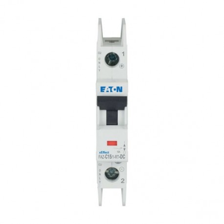 Eaton-moeller FAZ-C15/1-RT-DC Y7-305878 EATON ELECTRIC Int. circuit breaker FAZ, 15A, 1P, curve C, for DC terminal ..