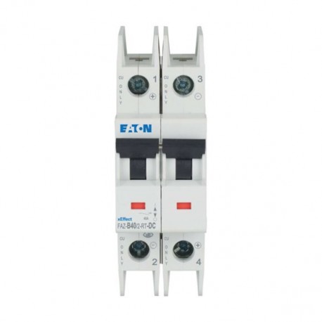 EATON - MOELLER FAZ-B40/2-RT-DC FAZ-B40/2-RT-DC 305949 Y7-305949 EATON ELECTRIC Int. circuit breaker FAZ, 40A, 2P, B-curve, for DC terminal ..