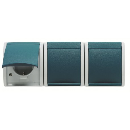 Niessen 2CLA308830A1001 Triple Schuko horizontal