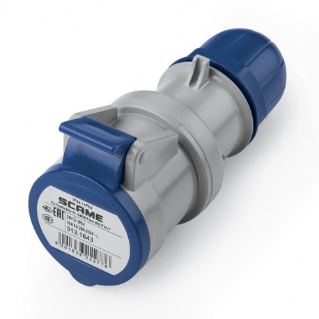 Scame 313.1643 CONNECTOR 2P+E IP44 16A 6h 200-250V AC
