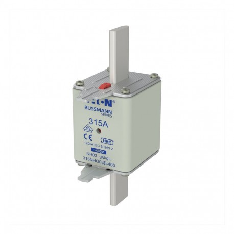 EATON - MOELLER NH FUSE 315A 400V GG/GL SIZE 03 NH FUSE 315A 400V GG/GL SIZE 03 315NHG03B-400 EATON ELECTRIC Fuse-link, LV, 250 A, AC 400 V, NH03, gL/gG, IE..