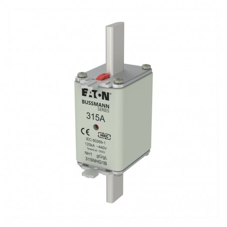 EATON - MOELLER NH FUSE 315A 440V GG/GL SIZE 1 NH FUSE 315A 440V GG/GL SIZE 1 315NHG1B EATON ELECTRIC Fuse-link, LV, 315 A, AC 500 V, NH03, gL/gG, IEC, dua..
