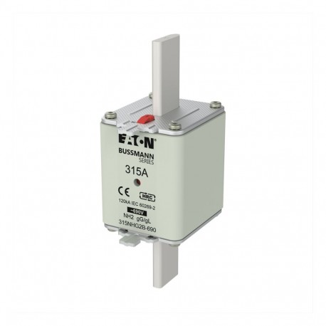 EATON - MOELLER NH FUSE 315A 690V gG SIZE 2 NH FUSE 315A 690V gG SIZE 2 315NHG2B-690 EATON ELECTRIC Fuse-link, LV, 100 A, AC 690V, NH1, gL/gG, IEC, dual..