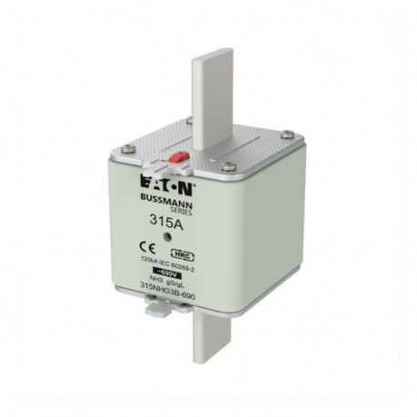 EATON - MOELLER NH FUSE 315A 690V gG SIZE 3 NH FUSE 315A 690V gG SIZE 3 315NHG3B-690 EATON ELECTRIC Fuse-link, LV, 100 A, AC 690V, NH1, gL/gG, IEC, dual..