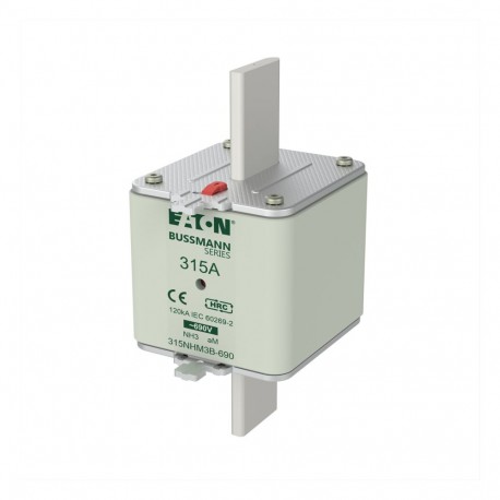 EATON - MOELLER NH FUSE315A 690V aM SIZE 3 NH FUSE315A 690V aM SIZE 3 315NHM3B-690 EATON ELECTRIC Fuse-link, low voltage, 100 A, AC 690 V, NH00, aM, IE..