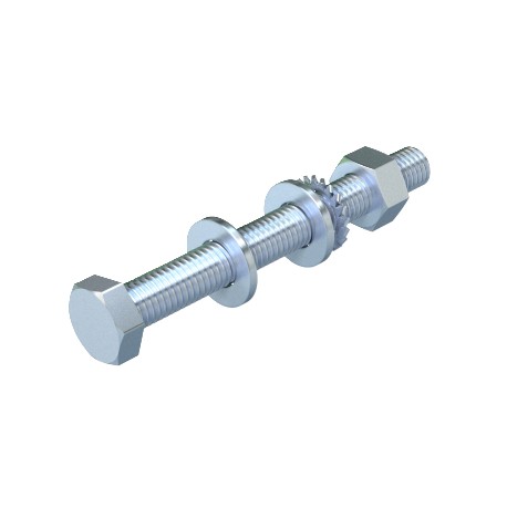 OBO BETTERMANN SKS 10x40 F SKS 10X40 F 3160750 OBO BETTERMANN Hexagonal screw with nut and washer, M10x40, Hot-dip galvanised, DIN 267,..