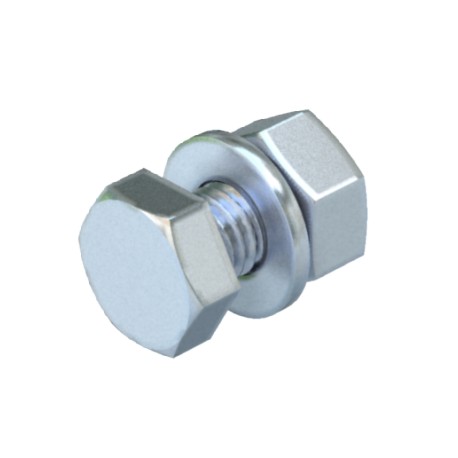 Obo-bettermann SKS 12x60 F OBO BETTERMANN Hexagonal screw with nut and washer, M12x60, Hot-dip galvanised, DIN 267,..