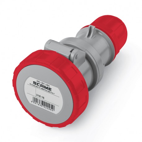 Scame 318.1646 CONNECTOR 3P+E IP66/IP67 16A 6h 380-415V