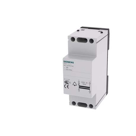 Siemens 4AC3208-1 bell transformer, 8 VA, primary 230-240 V AC, 50 Hz, secondary 8 V, 12 V AC with PTC fuse,..