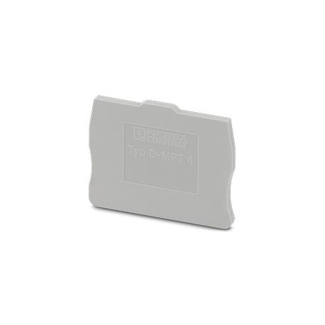 Phoenix contact D-MPT 4 End cap, depth: 27.1 mm, width: 2.2 mm, height: 38 mm, colour: grey