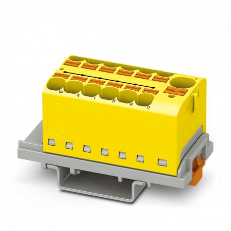 Phoenix contact PTFIX 10/12X4-NS35 YE Distribution block, nom. voltage: 800 V, nominal current: 32 A..