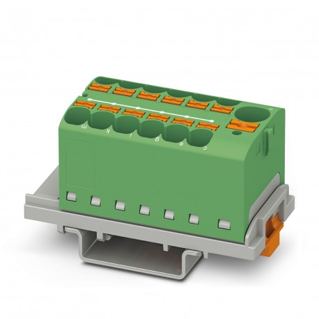 Phoenix contact PTFIX 10/12X4-NS35 GN Distribution block, nom. voltage: 800 V, nominal current: 32 A..