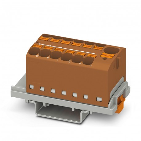 Phoenix contact PTFIX 10/12X4-NS35 BN Distribution block, nom. voltage: 800 V, nominal current: 32 A..