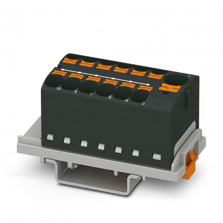 PHOENIX CONTACT PTFIX 10/12X4-NS35 BK PTFIX 10/12X4-NS35 BK 3273628 PHOENIX CONTACT Distribution block, nom. voltage: 800 V, nominal current: 32 A..