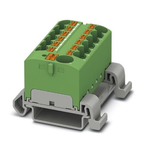 Phoenix contact PTFIX 10/12X4-NS35A GN Distribution block, nom. voltage: 800 V, nominal current: 32 ..