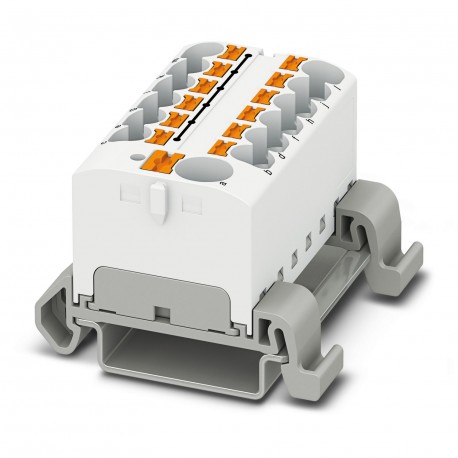 PHOENIX CONTACT PTFIX 10/12X4-NS35A WH PTFIX 10/12X4-NS35A WH 3273758 PHOENIX CONTACT Distribution block, nom. voltage: 800 V, nominal current: 32 ..