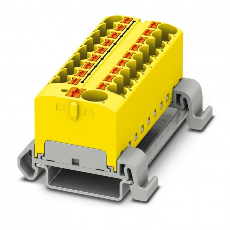 Phoenix contact PTFIX 10/18X4-NS35A YE Block for distribution, nominal voltage: 800 V, rated current..