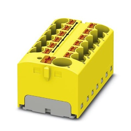 Phoenix contact PTFIX 10/12X4-G YE Distribution block, bridged internally, nom. voltage: 450 V, nomi..