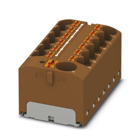 Phoenix contact PTFIX 10/12X4-G BN Distribution block, bridged internally, nom. voltage: 450 V, nomi..