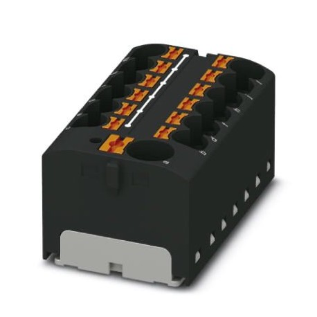Phoenix contact PTFIX 10/12X4-G BK Distribution block, bridged internally, nom. voltage: 450 V, nomi..