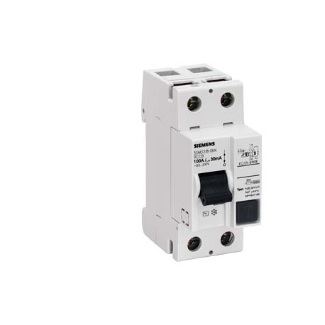 Siemens 5SM3318-0KK Residual current operated circuit breaker, 2-pole, type AC, In: 100 A, 30 mA, Un AC: 230..