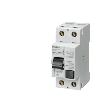 Siemens 5SM3318-6KK Residual current operated circuit breaker, 2-pole, type A, In: 100 A, 30 mA, Un AC: 230 V