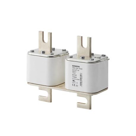 SIEMENS 3NB3355-1KK26 3NB3355-1KK26 SIEMENS SITOR fuse link, with slotted blade contacts, 2 x NH3, In: 1400 A, gR, Un AC: 690 V, f..