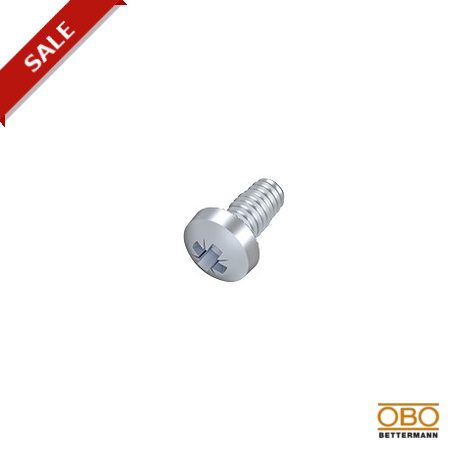 Obo-bettermann BSKM-S4008 OBO BETTERMANN Connector screw self-tapping, M4x8, Electrogalvanised, DIN 50961, Steel, St