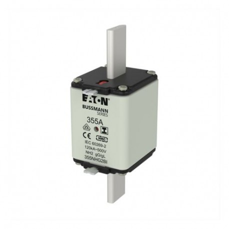 EATON - MOELLER NH FUSE 355A 500V GL/GG SIZE 2 NH FUSE 355A 500V GL/GG SIZE 2 355NHG2BI EATON ELECTRIC Fuse-link, LV, 355 A, AC 500 V, NH2, gL/gG, IEC, dua..