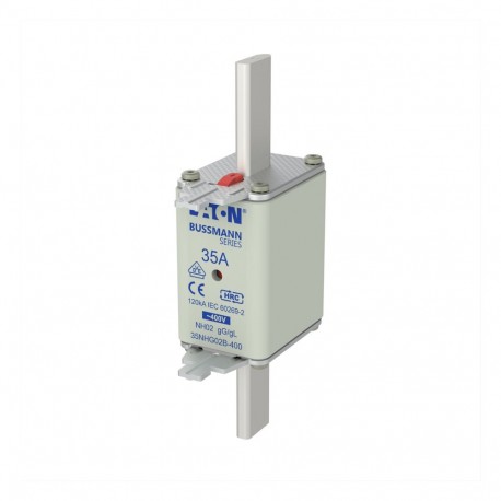 EATON - MOELLER NH FUSE 35A 400V GG/GL SIZE 02 NH FUSE 35A 400V GG/GL SIZE 02 35NHG02B-400 EATON ELECTRIC cartridge fuse, BT 35 A, AC 400 V, NH02, gL/gG, I..