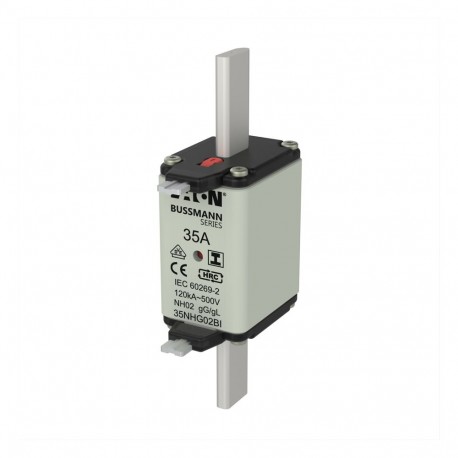 EATON - MOELLER NH FUSE 35A 500V GL/GG SIZE 02 NH FUSE 35A 500V GL/GG SIZE 02 35NHG02BI EATON ELECTRIC Fuse-link, LV, 35 A, AC 500 V, NH02, gL/gG, IEC, dua..