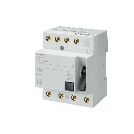 Siemens 5SM3648-8 Residual current operated circuit breaker, 4-pole, type A, selective, In: 100 A, 300 mA, U..
