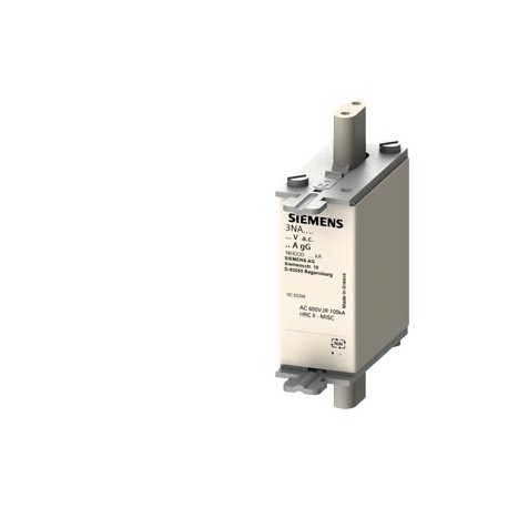 SIEMENS 3NA3804-6 3NA3804-6 SIEMENS LV HRC fuse element, NH000, In: 4 A, gG, Un AC: 690 V, Un DC: 250 V, Front indicator, live..