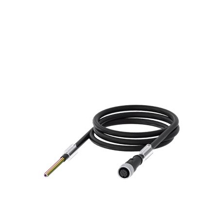 Siemens 3SX5601-2GA05 connection cable 8-pole bare cable end, 5 m long, straight socket M12, for 2 A and 30 V