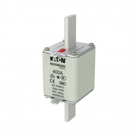 EATON - MOELLER Low Voltage - NH Low Voltage NH 400NHG2B-690 EATON ELECTRIC Fuse-link, LV, 400 A, AC 690 V, NH2, gL/gG, IEC, dual indicator, ..