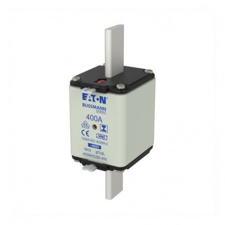 EATON - MOELLER NH FUSE 400A 400V GG/GL SIZE 2 NH FUSE 400A 400V GG/GL SIZE 2 400NHG2BI-400 EATON ELECTRIC Fuse-link, LV, 400 A, AC 400 V, NH03, gL/gG, IEC..