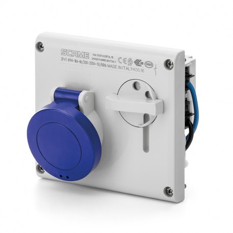 Scame 400.1674 INTERLOCKED SOCKET 3P+E IP44 16A 9h