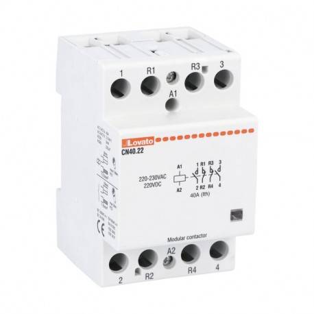Lovato-electric CN4022220 LOVATO MODULAR CONT. 3M 40A AC1 2NO+2NC 230V