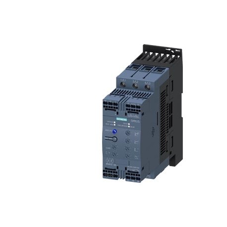 Siemens 3RW4037-2BB14 SIRIUS soft starter S2 63 A, 30 kW/400 V, 40 °C 200-480 V AC, 110-230 V AC/DC spring-t..