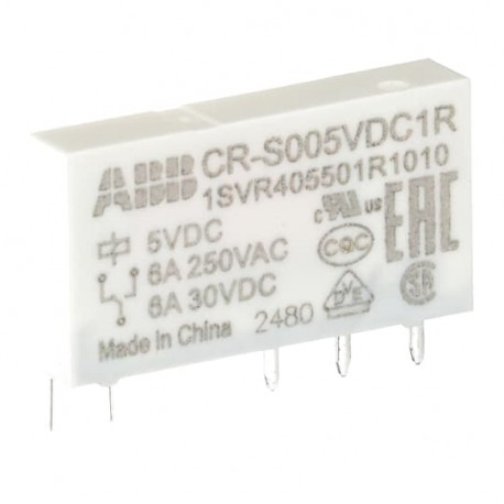 Abb 1SVR405501R3010 CR-S024VDC1R Interface relay 1c/o, A1-A2 24VDC, Output 6A/250VAC