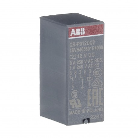 ABB 1SVR405601R6000 1SVR405601R6000 ABB CR-P048DC2 Pluggable interface relay 2c/o, A1-A2 48VDC, 250V/8A