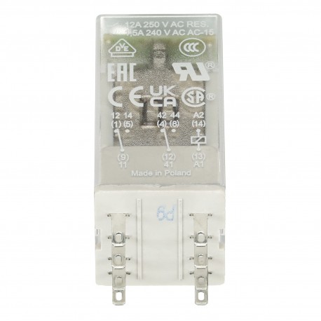 ABB 1SVR405611R1100 1SVR405611R1100 ABB Pluggable interface relay 2c/o, A1-A2 24VDC, 250V/12A, LED