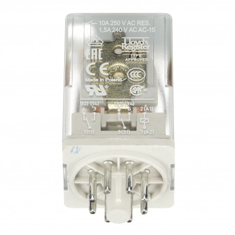 Abb 1SVR405621R1100 CR-U024DC2L Pluggable interface relay 2c/o, A1-A2 24VDC, 250V/10A, LED