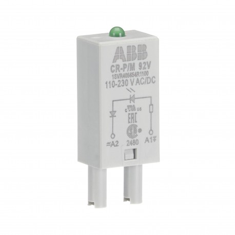 Abb 1SVR405654R0100 CR-P/M 92 Pluggable module LED red, 110-230VAC/110VDC