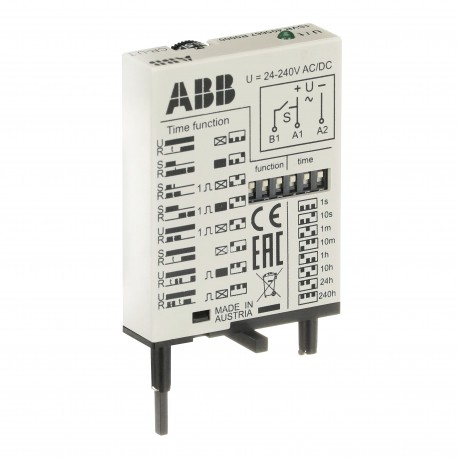 Abb 1SVR405667R0000 CR-U T Multifunction time module A1-A2 24-240VAC/DC, for CR-U socket